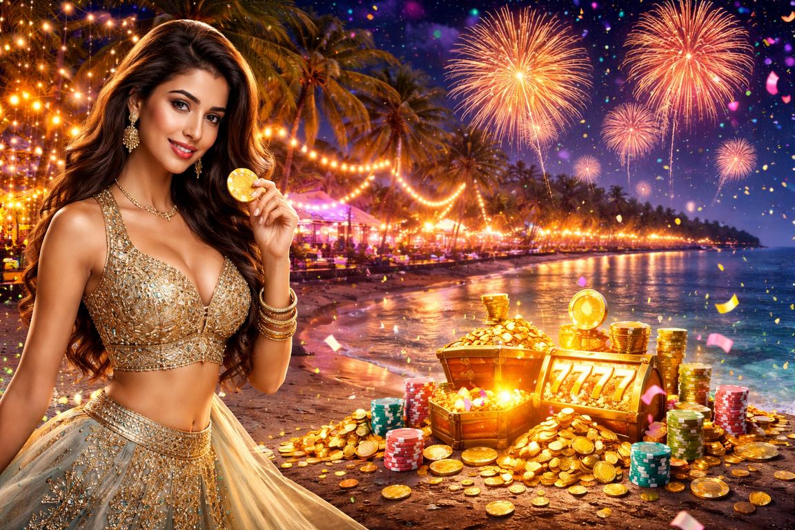 Live casino app interface with Bollywood theme